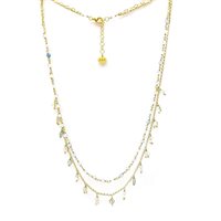 Collana Io & Te  Donna in Argento Acquamarina CLPAAMDO